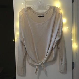cream abercrombie tied top! worn once!